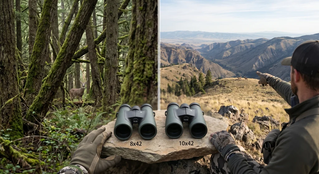 8x42 Vs 10x42 Binoculars For Hunting