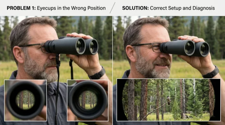 How to Use Binoculars With Glasses: Two Problems That Look the Same (And How to Tell Them Apart)